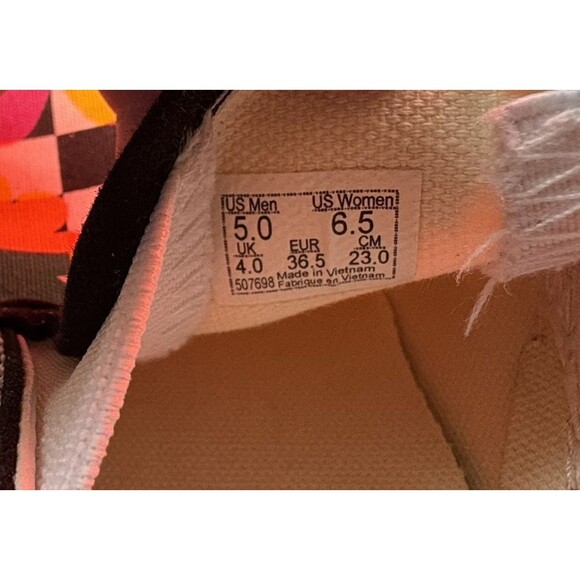 VANS "Flower Power" Floral Checkerboard Skate Shoes Sneakers Unisex Size M5/F6.5 - Picture 8 of 8